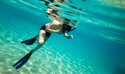 Image showing Snorkeler. Red sea