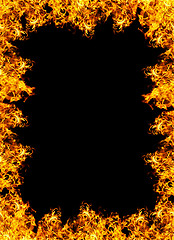 Image showing Fire frame on a black background