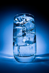 Image showing Glass of water with ice