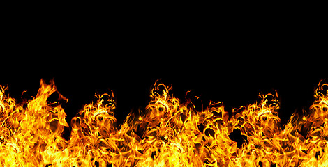 Image showing seamless fire  on a black background