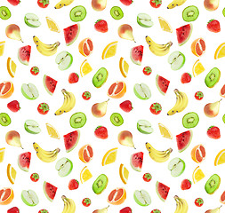 Image showing fruits - seamless background