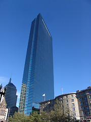 Image showing John Hancock Tower above Copley Plaza