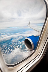 Image showing Airplane window