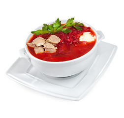 Image showing borscht - beet soup