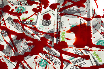 Image showing Dollars and blood