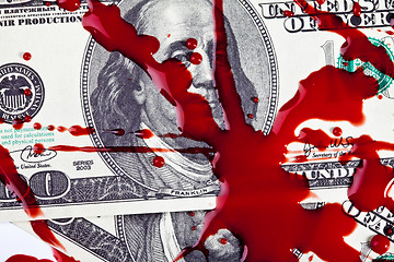 Image showing Dollars and blood