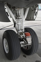 Image showing Aircraft front wheel