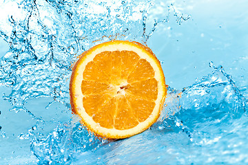 Image showing orange and water