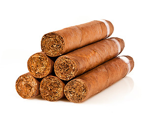 Image showing cigars on a white