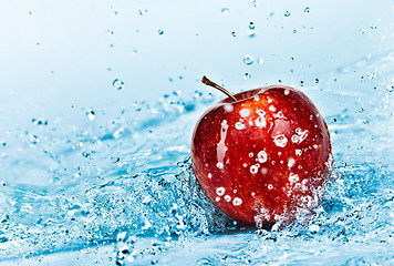 Image showing Apple and water