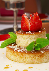 Image showing Tasty dessert on a table at restaurant 