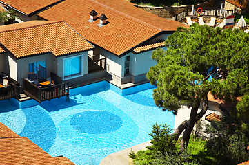 Image showing Hotel with cool swimming pool