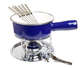 Image showing Fondue set isolated on a white background 