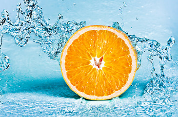 Image showing orange and water