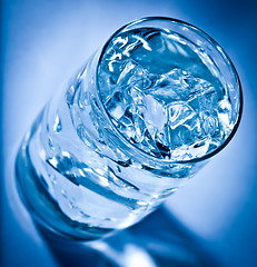 Image showing Glass of water with ice