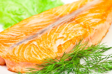 Image showing Tasty fillet of a salmon