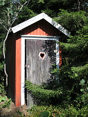 Image showing wooden toilet