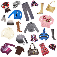 Image showing Lady's clothes. Winter clothes