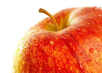 Image showing Fresh apple with drops of water.