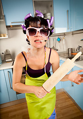 Image showing crazy housewife