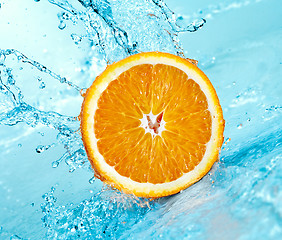 Image showing orange and water