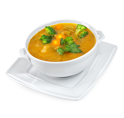 Image showing Soup of mashed with vegetables