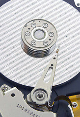 Image showing hard disk from within.