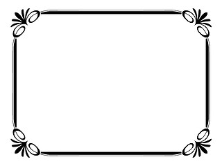 Image showing simple ornamental decorative frame