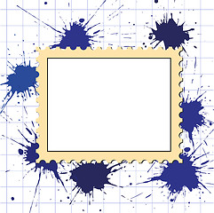 Image showing vector postage stamps frame pattern
