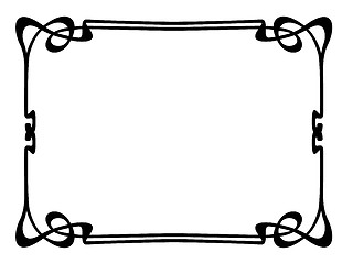 Image showing art nouveau ornamental decorative frame