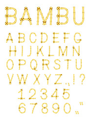 Image showing vector bamboo stick abc alphabet