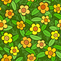 Image showing Flowers Seamless Vector Repeat Pattern