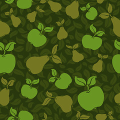 Image showing apple pear seamless background
