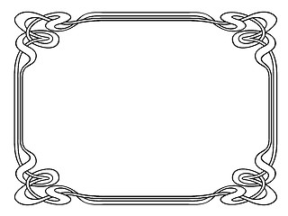 Image showing art nouveau ornamental decorative frame