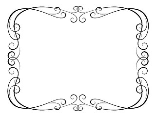 Image showing calligraphy ornamental decorative frame