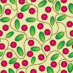 Image showing red cranberries seamless background
