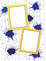 Image showing vector postage stamps frame pattern