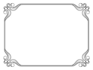 Image showing simple ornamental decorative frame