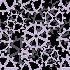 Image showing clockwork gears seamless background pattern