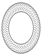 Image showing Vector oval ornamental decorative frame