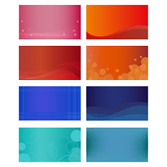 Image showing Set of colorful  business cards