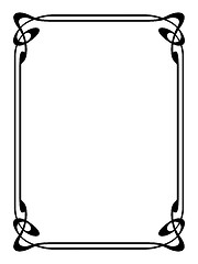 Image showing art nouveau ornamental decorative frame