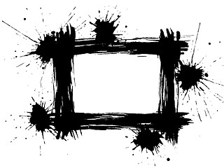 Image showing grunge frame made with paint