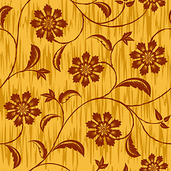 Image showing Flowers Seamless Vector Repeat Pattern