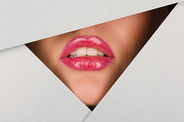 Image showing Beautiful female lips