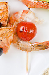 Image showing grilled shrimps