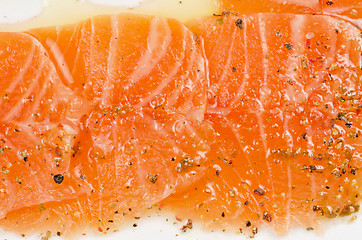 Image showing Fish Carpaccio with salad