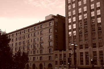 Image showing Old Building in Copley Square Boston Sepia