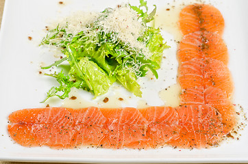 Image showing Fish Carpaccio with salad
