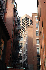 Image showing Boston Alley Way Between Buildings
